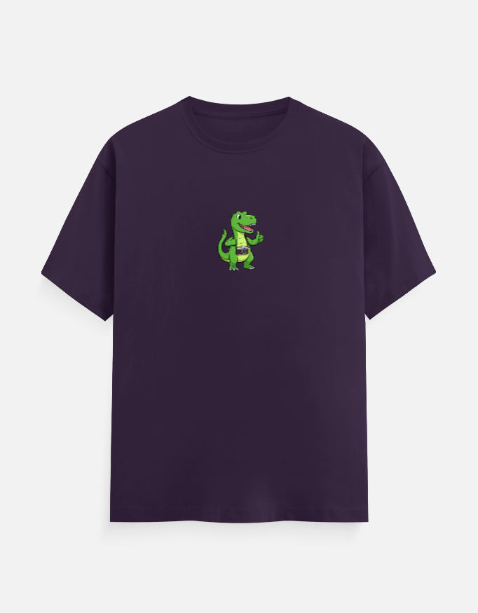 C-Labs Photographer Dinosaur Classic Crew T-Shirt Purple Front_1_c_26_ac7772fc-deef-41d3-8228-3e9e4f6e7393