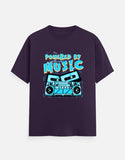C-Labs Powered By Music Classic Crew T-Shirt Purple Front_1_c_26_ad62d087-e66a-4078-83bc-2c660d4aaef0