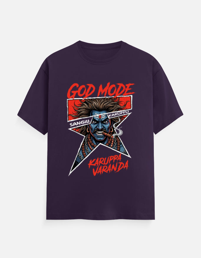 C-Labs Karuppu God Mode Classic Crew T-Shirt Purple Front_1_c_26_d7050dcb-139b-4a59-8837-1a5305e95a7e
