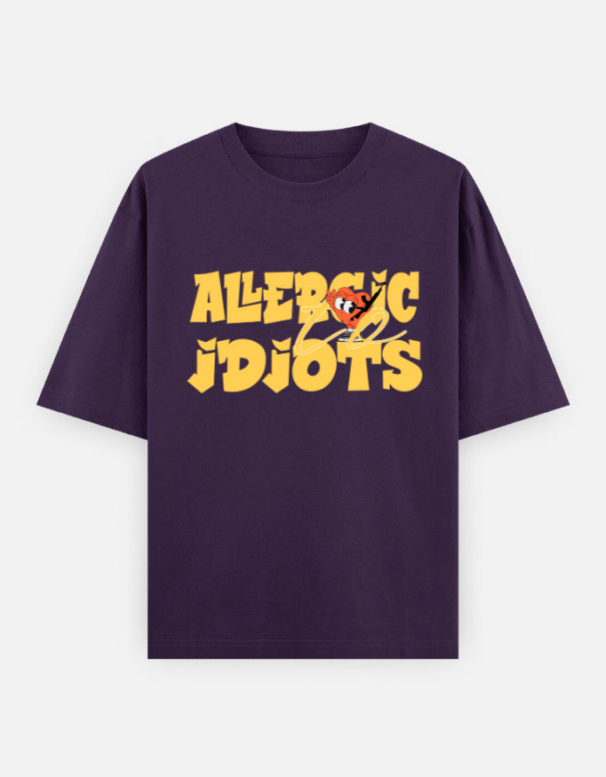 C-Labs Allergic To Idiots Oversized Classic T-Shirt Purple Front_1_c_26_f0b4fb8f-6921-4df4-9213-0b02ea32e280