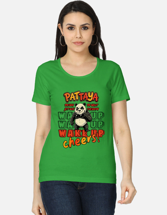C-Labs Pattaya Wake Up Women's Classic T-Shirt Flag Green Front_1_c_27_063ea308-d66a-4e36-aa35-7a0a0fe6562e