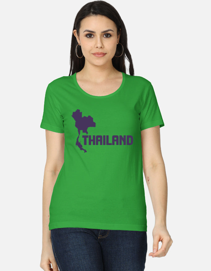 C-Labs Thailand Land of Smiles Women's Classic T-Shirt Flag Green Front_1_c_27_16466d6b-f0f4-4c02-94ba-c5148c599289