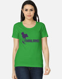 C-Labs Thailand Land of Smiles Women's Classic T-Shirt Flag Green Front_1_c_27_16466d6b-f0f4-4c02-94ba-c5148c599289