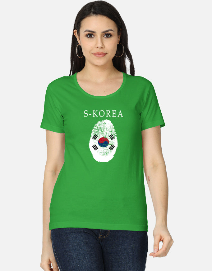 C-Labs SouthKorea Women's Classic T-Shirt Flag Green Front_1_c_27_4a014314-8bac-4fde-8e0b-d3ad957b3038