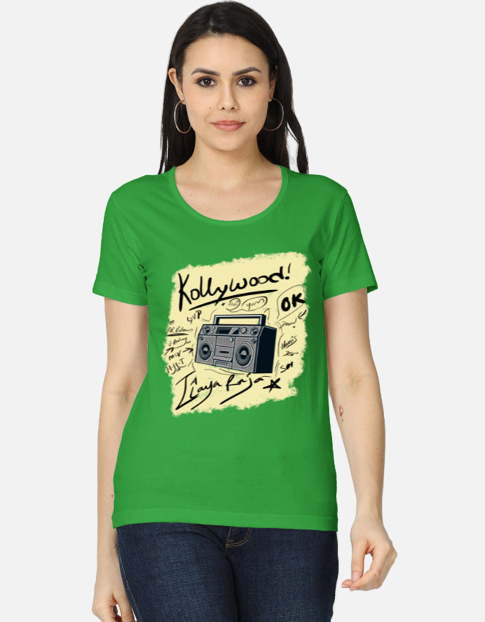 C-Labs Kollywood Music Women's Classic T-Shirt Flag Green Front_1_c_27_57849c58-b6fd-4f9c-ab73-3f09c761605c