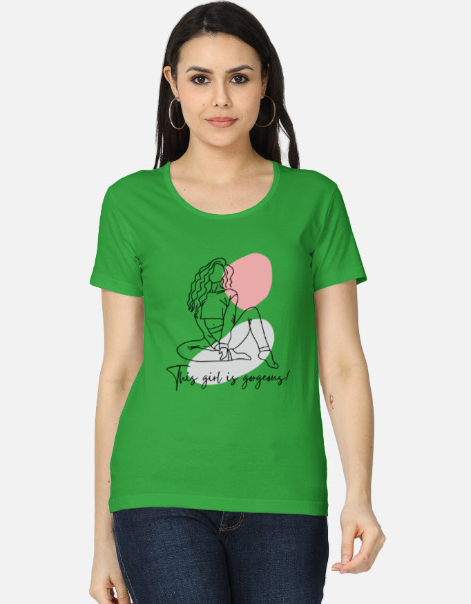 C-Labs This Girl Is Gorgeous Women's Classic T-Shirt Flag Green Front_1_c_27_9eb70747-9ea6-4329-83d4-b1736025dfb6
