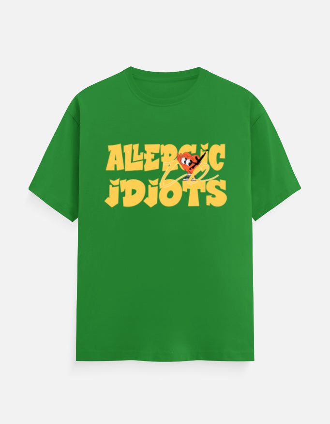 C-Labs Allergic to Idiots Classic Crew T-Shirt Flag Green Front_1_c_27_a090ce34-7985-4756-94b2-61d8ecc68cad