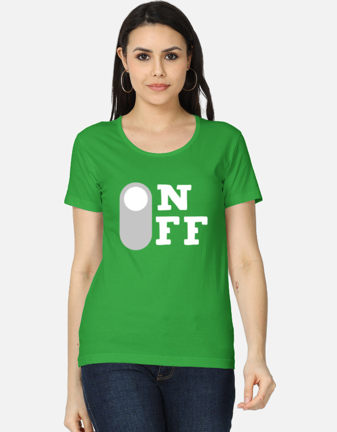C-Labs On Off Women's Classic T-Shirt Flag Green Front_1_c_27_a0b870e2-d173-45ec-861d-2d2a883309b4