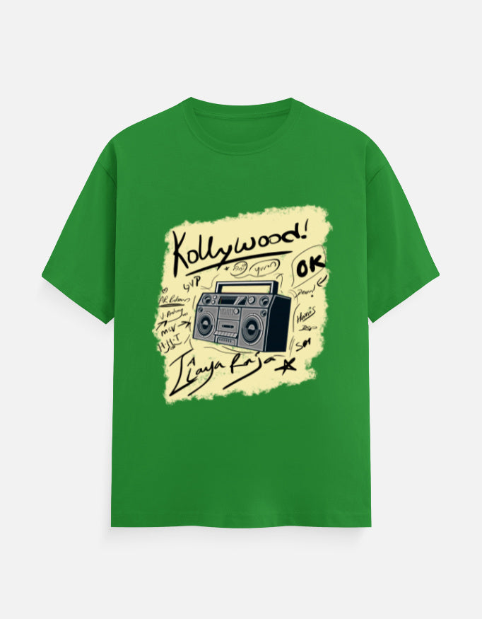 C-Labs Kollywood Music Classic Crew T-Shirt Flag Green Front_1_c_27_aed4af73-9bdc-44db-8f86-125cb26a974e
