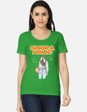 C-Labs Shopaholic Women's Classic T-Shirt Flag Green Front_1_c_27_c05f7c8f-ccd4-4ecc-8175-004d61709c5b