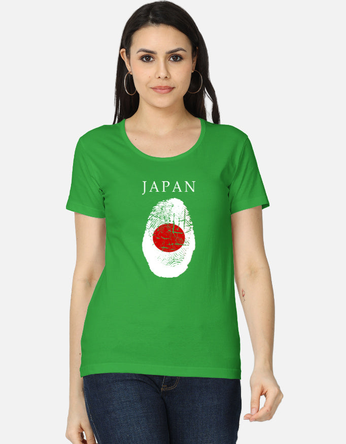 C-Labs Japan Women's Classic T-Shirt Flag Green Front_1_c_27_c2818d45-d2d5-4041-b332-6c0aea2a6b69