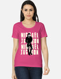 C-Labs Michael Jackson Women's Classic T-Shirt Pink Front_1_c_28_0a0d82b9-b351-42ed-9b50-41769fa3fc51