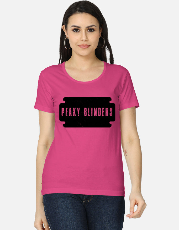 C-Labs Peaky Blinders Women's Classic T-Shirt Pink Front_1_c_28_4e547c8a-b199-4e26-9473-459c0eef21bd