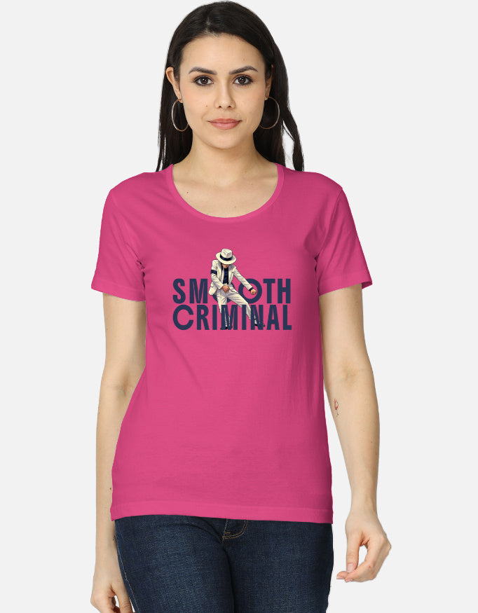 C-Labs Smooth Criminal Women's Classic T-Shirt Pink Front_1_c_28_4fd95cbe-d50a-481a-80a7-4016019f826b