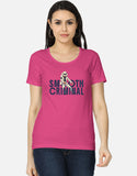 C-Labs Smooth Criminal Women's Classic T-Shirt Pink Front_1_c_28_4fd95cbe-d50a-481a-80a7-4016019f826b