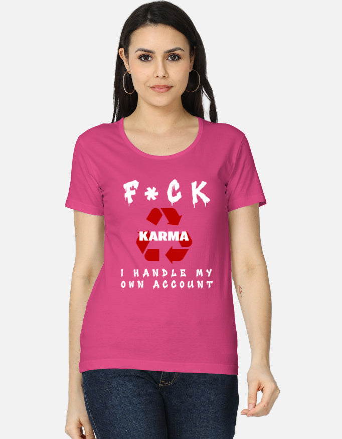 C-Labs Karma Women's Classic T-Shirt Pink Front_1_c_28_60519f7d-9f51-40c2-b437-9a4ae9f831f1