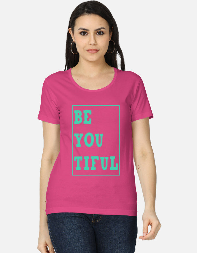 C-Labs Be You Tiful Women's Classic T-Shirt Pink Front_1_c_28_a41521d2-11e3-4957-b17f-8fb46253544c