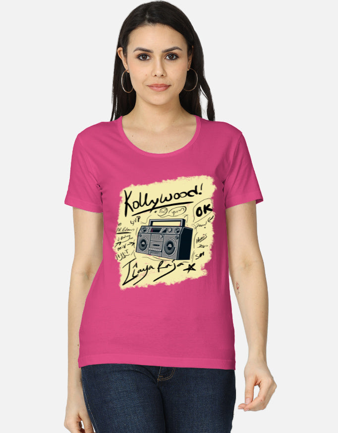 C-Labs Kollywood Music Women's Classic T-Shirt Pink Front_1_c_28_af95540d-649c-4ef6-a267-f7d938b9e722