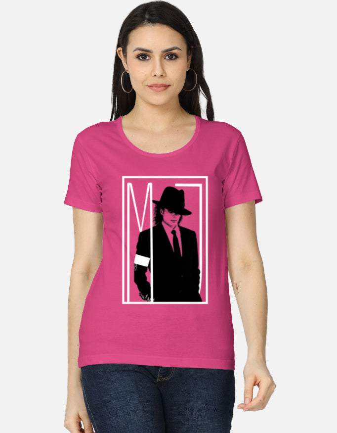 C-Labs Michael Jackson Women's Classic T-Shirt Pink Front_1_c_28_b5472a31-ab53-4553-a85a-40fe5b308d72
