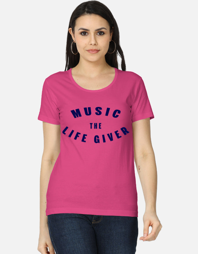 C-Labs Music The Life Giver Women's Classic T-Shirt Pink Front_1_c_28_ba70a60e-56a0-48f4-951b-af70148bcc0c