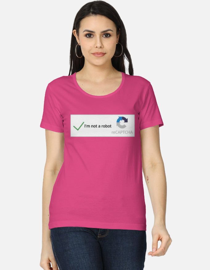 C-Labs I'm Not a Robot Women's Classic T-Shirt Pink Front_1_c_28_bd67f807-b755-41a5-9e50-6375354d9e31