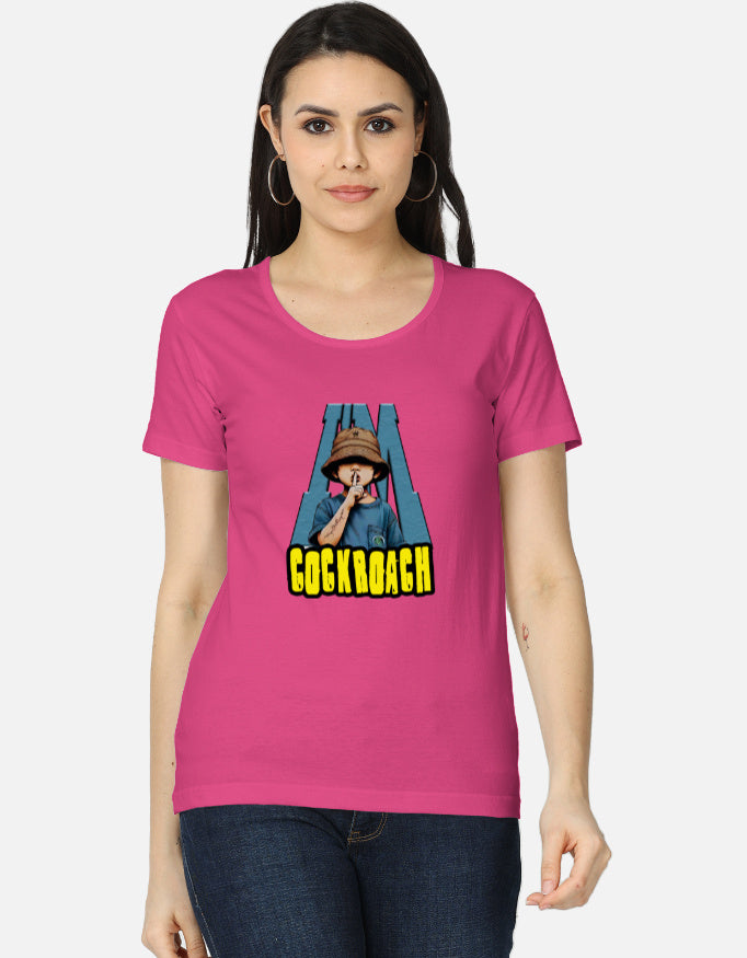 C-Labs I'm Cockroach Women's Classic T-Shirt Pink Front_1_c_28_bfebd63a-1c94-435a-9c48-d1b20cafac43