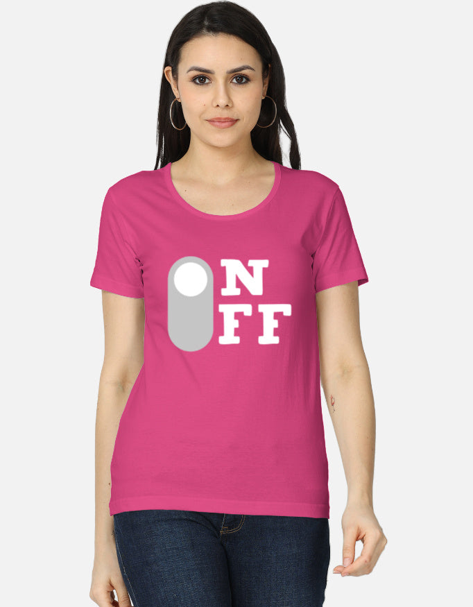 C-Labs On Off Women's Classic T-Shirt Pink Front_1_c_28_cc4a7393-239e-4387-a9f9-ef466208772e
