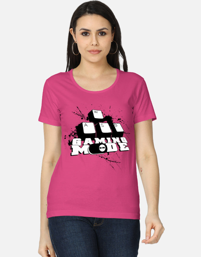 C-Labs Gaming Mode On Women's Classic T-Shirt Pink Front_1_c_28_fe9a547f-cacb-4804-8169-71e00964acbf