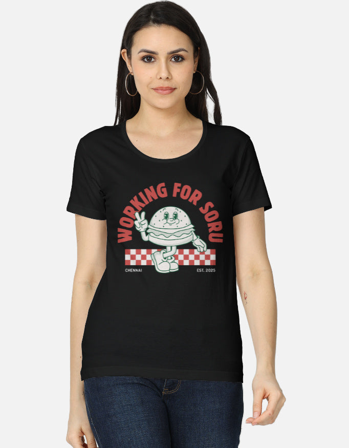 C-Labs Working For Soru Women's Classic T-Shirt Black Front_1_c_2_012b9f70-2be4-489a-b35a-ef3e584a4fd0