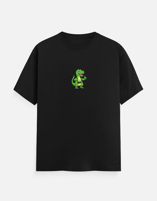 C-Labs Photographer Dinosaur Classic Crew T-Shirt Black Front_1_c_2_0dc44b7b-a1d2-4dcb-ba47-c37e52aa739f