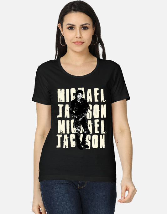 C-Labs Michael Jackson Women's Classic T-Shirt Black Front_1_c_2_14630799-6ff5-43a4-bedd-967342675791