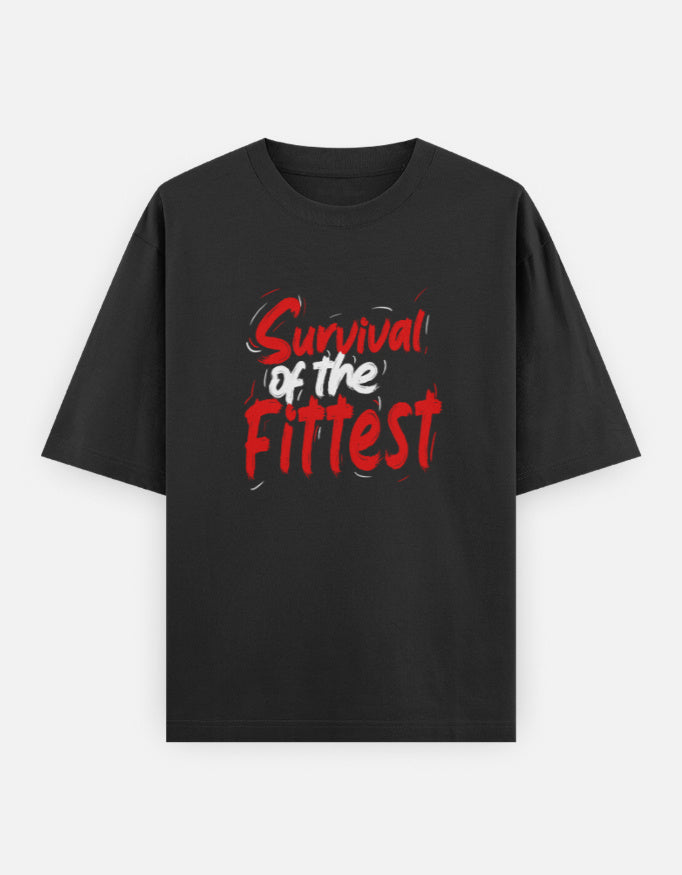 C-Labs Survival of the Fittest Oversized Classic T-Shirt Black Front_1_c_2_16a822a9-0f62-4e04-bcc1-a9f9d57857c1
