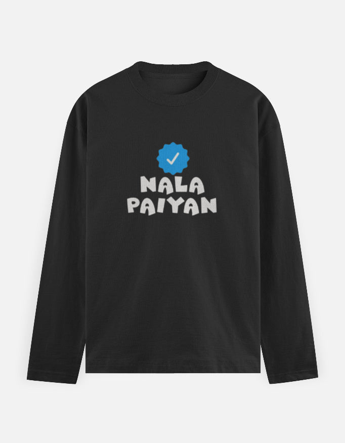 C-Labs Verified Nala Paiyan Full Sleeve T-Shirt Black Front_1_c_2_1bd93aa8-deb8-415f-b80d-f25085c4d174