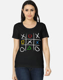 C-Labs Play Station XO Women's Classic T-Shirt Black Front_1_c_2_1e50fe67-6576-426d-8f2f-da699ffa6526