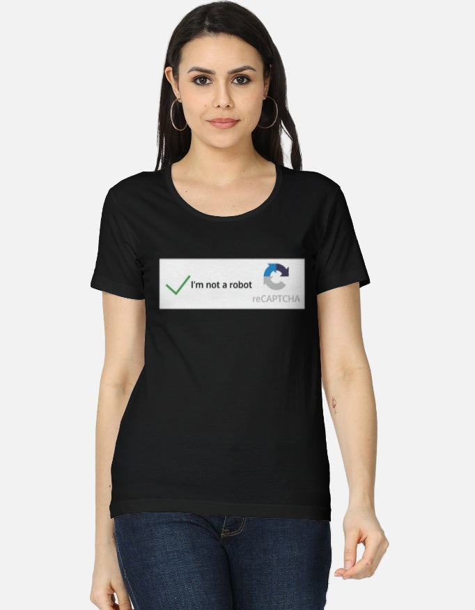 C-Labs I'm Not a Robot Women's Classic T-Shirt Black Front_1_c_2_289ee241-359b-4dd1-a53d-bbbe2a875479