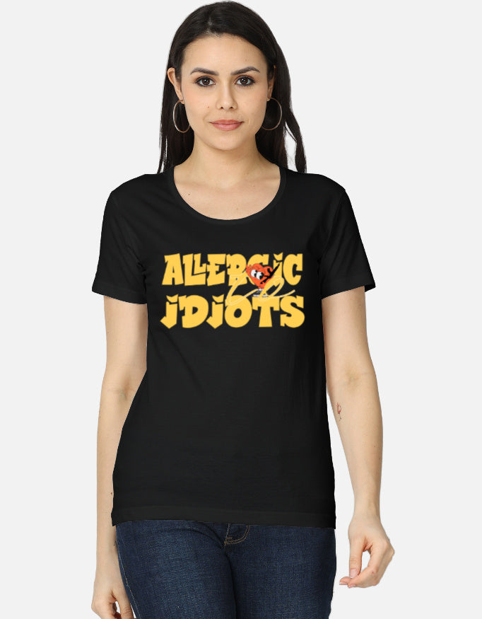 C-Labs Allergic to Idiots Women's Classic T-Shirt Black Front_1_c_2_5200393e-8ab7-4ff3-8cdd-3327a9a56cba