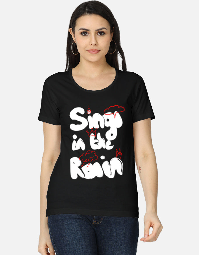 C-Labs Sing In The Rain Women's Classic T-Shirt Black Front_1_c_2_7053d1d5-6b47-4ec6-be2c-23d62f89db22