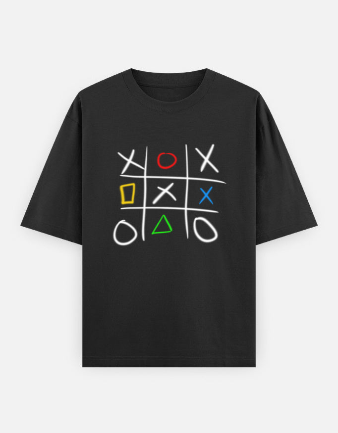 C-Labs Play Station XO Oversized Classic T-Shirt Black Front_1_c_2_76346449-d495-4fae-8fa6-348df22f3fe0