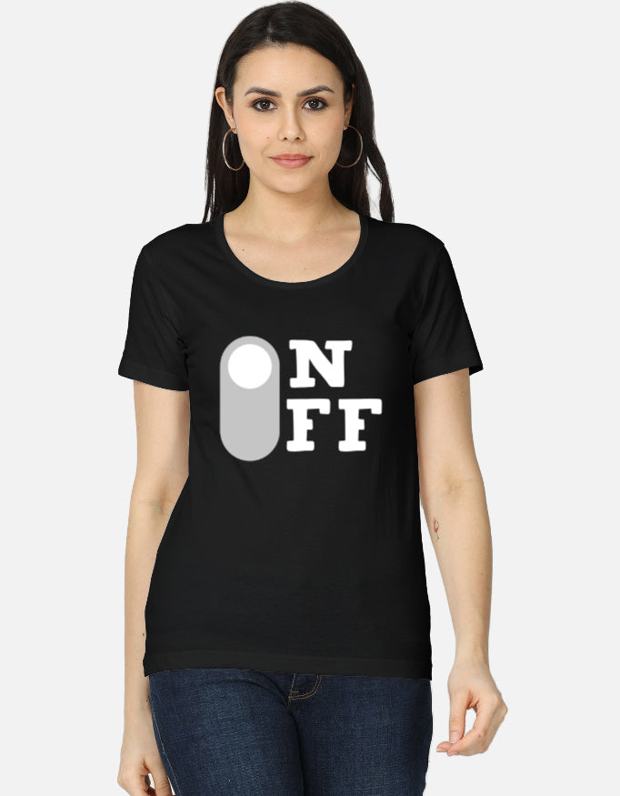 C-Labs On Off Women's Classic T-Shirt Black Front_1_c_2_7bc87d5e-f61d-45e7-88da-3b39cee083d7