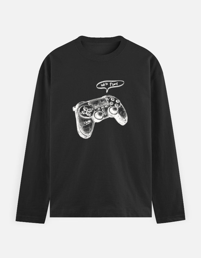 C-Labs Let's Play Full Sleeve T-Shirt Black Front_1_c_2_88bdc954-a114-4bcc-9104-0ae47c721cda