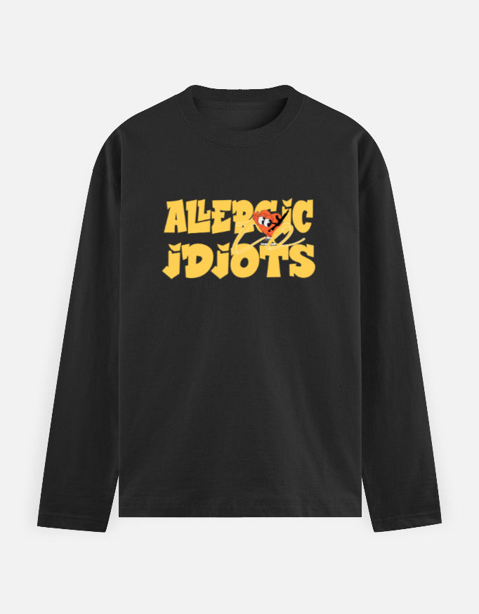 C-Labs Allergic to Idiots Full Sleeve T-Shirt Black Front_1_c_2_931033c0-dec0-400d-acff-539e63848eae