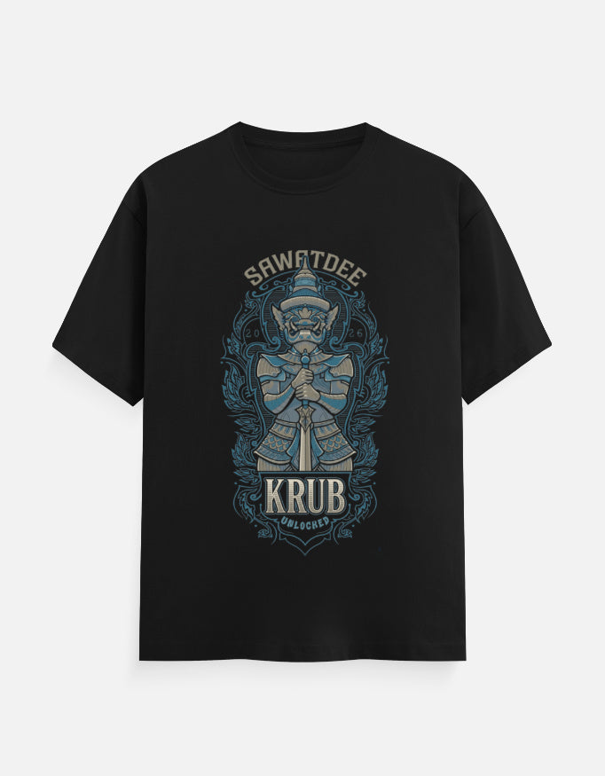 C-Labs Sawatdee Krub Classic Crew T-Shirt Black Front_1_c_2_9c8b1a07-ac1b-4101-b782-7823356edae9