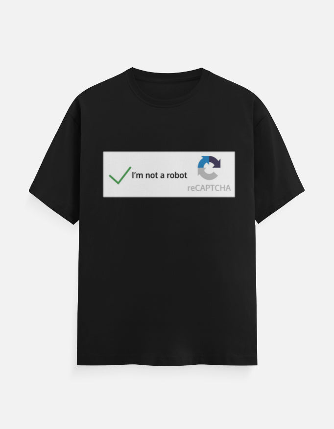 C-Labs I'm Not a Robot Classic Crew T-Shirt Black Front_1_c_2_a71c3776-d3f9-402e-a33a-393bab135fb1