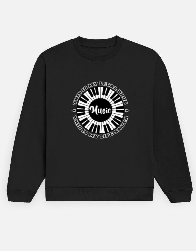 C-Labs Music Is My Drug Sweatshirt Black Front_1_c_2_aaedb2fc-7cfe-4d69-8e7c-efd42375c8a3