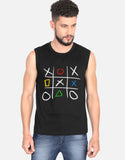 C-Labs Play Station XO Sleeveless T-Shirt Black Front_1_c_2_d03f5be3-a2fd-4de5-a89f-277098762eeb