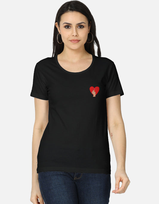 C-Labs Korean heart Women's Classic T-Shirt Black Front_1_c_2_d08f75bc-4d4c-411d-a0d4-88cf8b814fcf