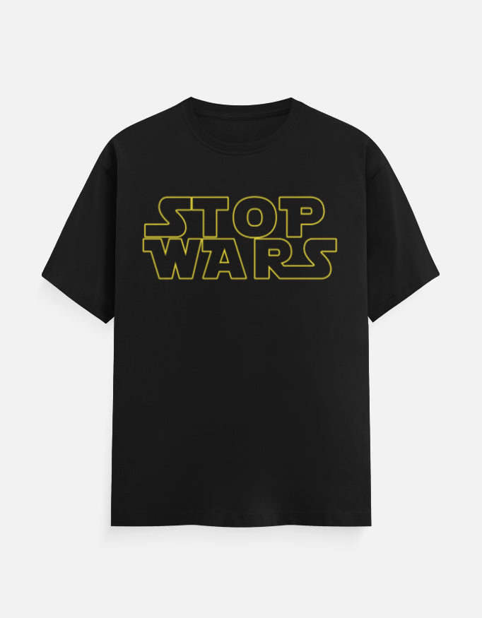 C-Labs Stop Wars Classic Crew T-Shirt Black Front_1_c_2_df0f6020-09b5-4aef-9ae9-399cd2867b60
