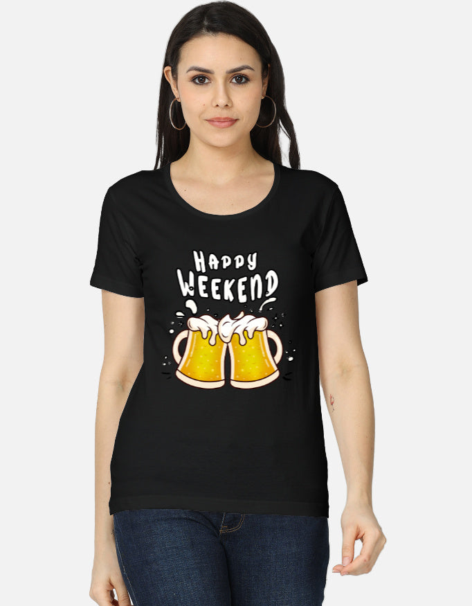 C-Labs Happy Weekend Women's Classic T-Shirt Black Front_1_c_2_e7b0f3cd-c7c1-408d-ae4a-ff5e721d81a1