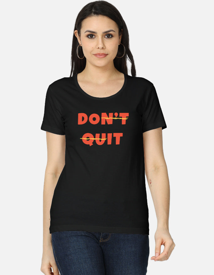 C-Labs Don't Quit Women's Classic T-Shirt Black Front_1_c_2_f4810b56-25bc-42f1-80ba-76f5df9a6890