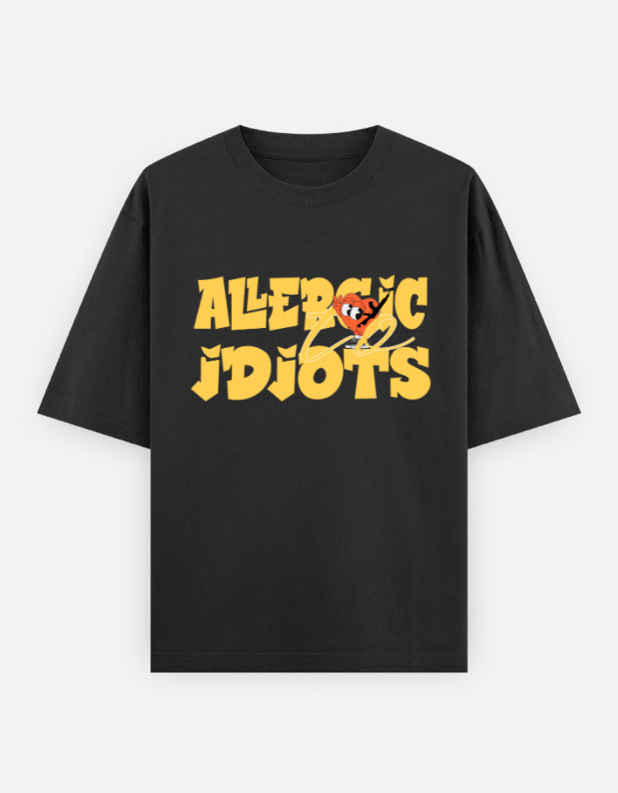 C-Labs Allergic To Idiots Oversized Classic T-Shirt Black Front_1_c_2_f487be7e-0b31-4b24-ab58-85127b854abd